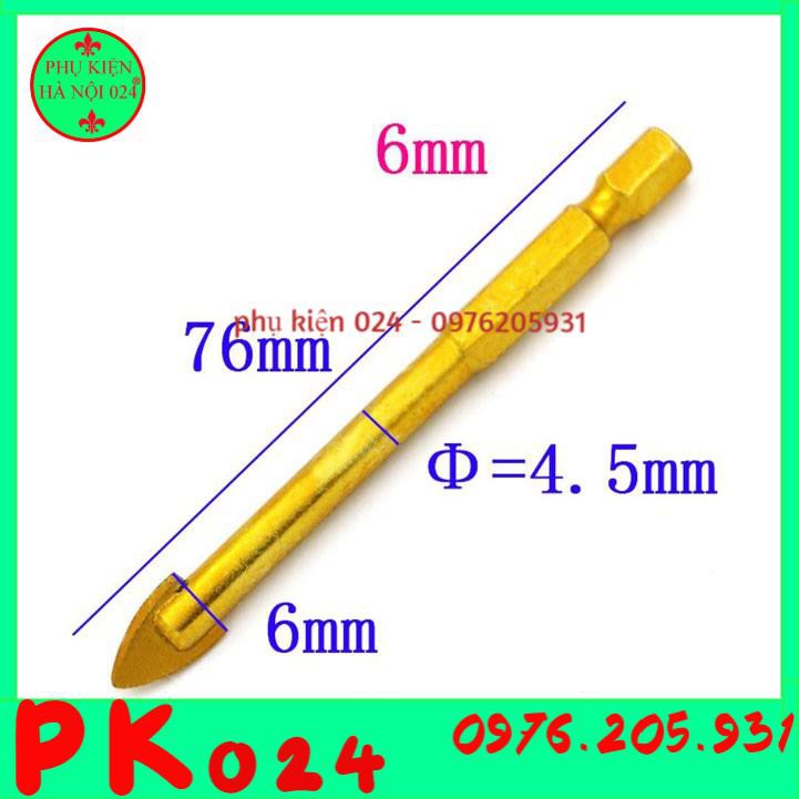 Bộ 7 Mũi Khoan Tam Giác Mạ Titan Khoan Tường - Thủy Tinh - Bê Tông Đa Chức Năng từ 3-12mm