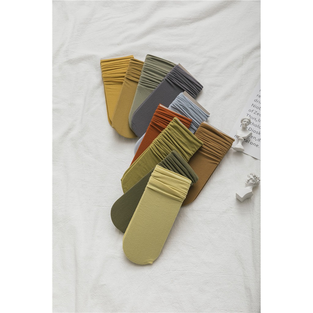 Vớ Morandi Nhung Ống Mỏng Hàn Quốc Cổ Vừa | BigBuy360 - bigbuy360.vn