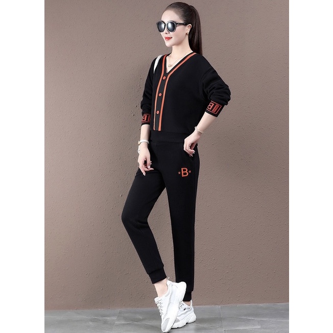 Mẫu bộ thể thao thu đông nữ mặc nhà - Set thu đông nữ trẻ trung cao cấp