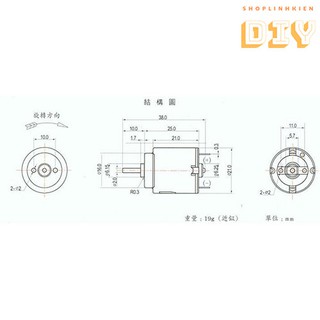 Động cơ mini 140 - DC 3V~6V, tốc độ 13500 vòng/ phút