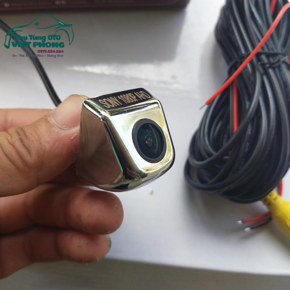 Camera lùi ô tô AHD 1080 chíp sory góc rộng, vỏ kim loại chrome sáng bóng, ống kính lồi, độ nét cao | BigBuy360 - bigbuy360.vn