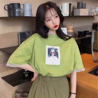 ÁO THUN PHỐI LƯỚI ULZZANG