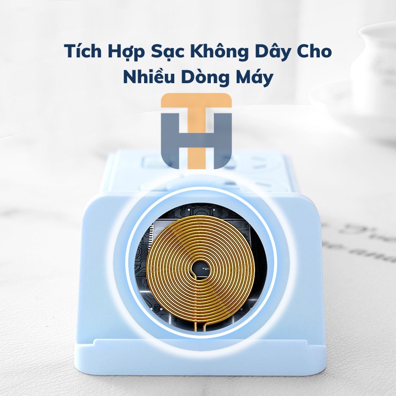 Ổ cắm điện đa năng thông minh có Sạc Không Dây 3 ,Cổng USB Sạc Nhanh, Ổ Chịu Tải 2500W, Tiết Kiệm Điện, Chống Cháy Nổ