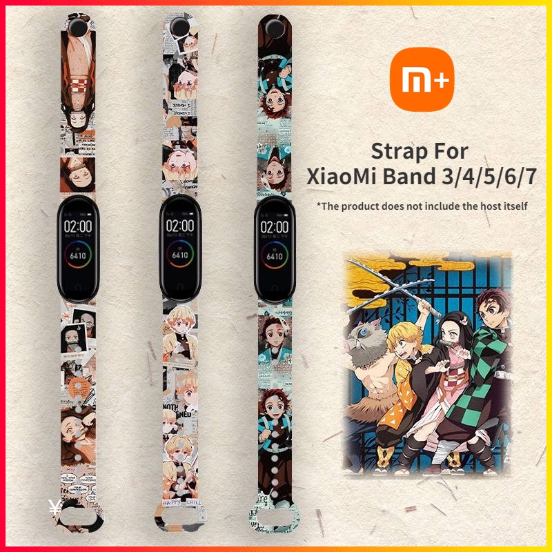 Dây Đeo Thay Thế Họa Tiết Hoạt Hình Cho xiaomi band 7 xiaomi Mi band 7 6 5 4 3 xiaomi band 5 miband 6 miband 4