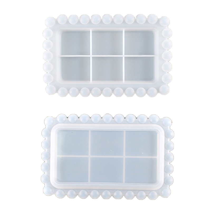 Khuôn Silicone Hình Chữ Nhật Làm Khay Đựng Trái Cây / Hạt Tiện Dụng Diy