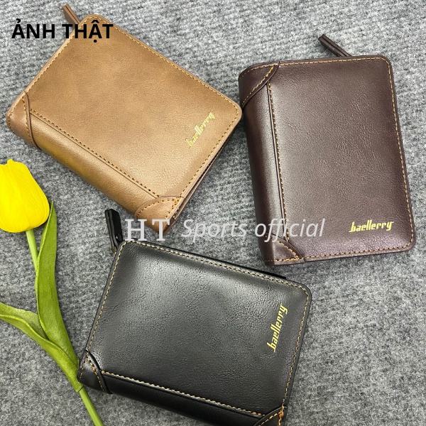 Bóp ví nam Baellerry HT Sports thiết kế gập đôi chất da cao cấp nhiều ngăn đựng tiền thẻ siêu gọn tiện dụng