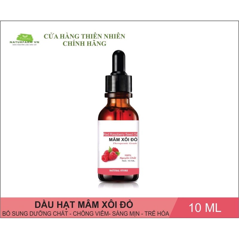 [ 10ML ] Dầu Hạt Mâm Xôi Đỏ 100% Organic Handmade ( RED RASPBERRY SEED OIL) - Shop Làm Đẹp Handmade