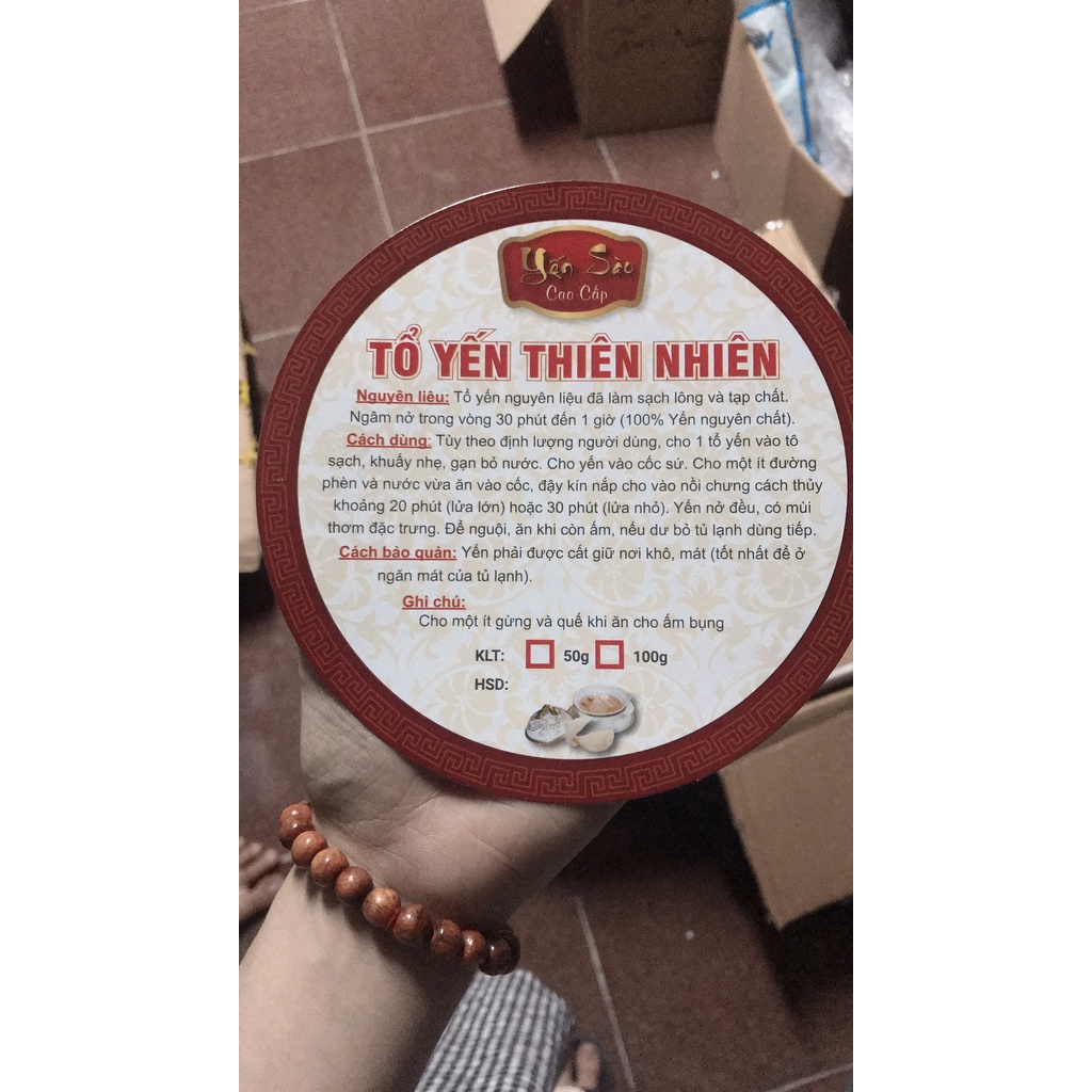 Tờ tròn nhỏ/lớn HDSD chưng yến combo 10 tờ