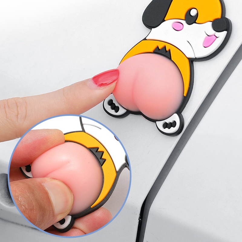 1 Cặp Nhãn Dán 3D Hình Thú Hoạt Hình Trang Trí Cửa Phòng Bé