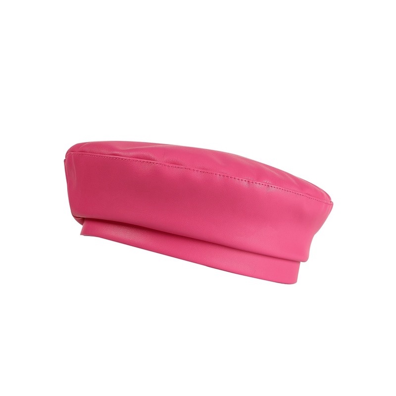 Mũ nồi da màu trơn phong cách retro thời trang Hàn quốc