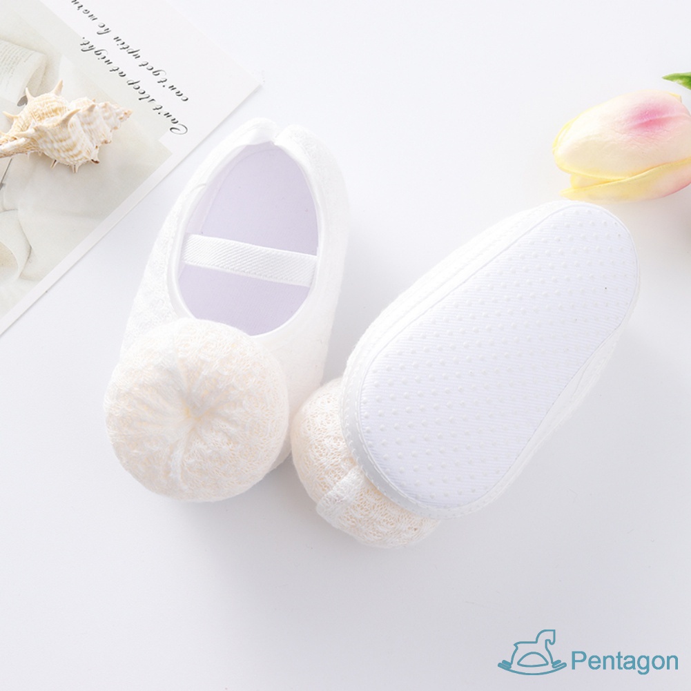 Giày Búp Bê Đế Mềm Chống Trượt Cho Bé Gái 0-12 Tháng Tuổi