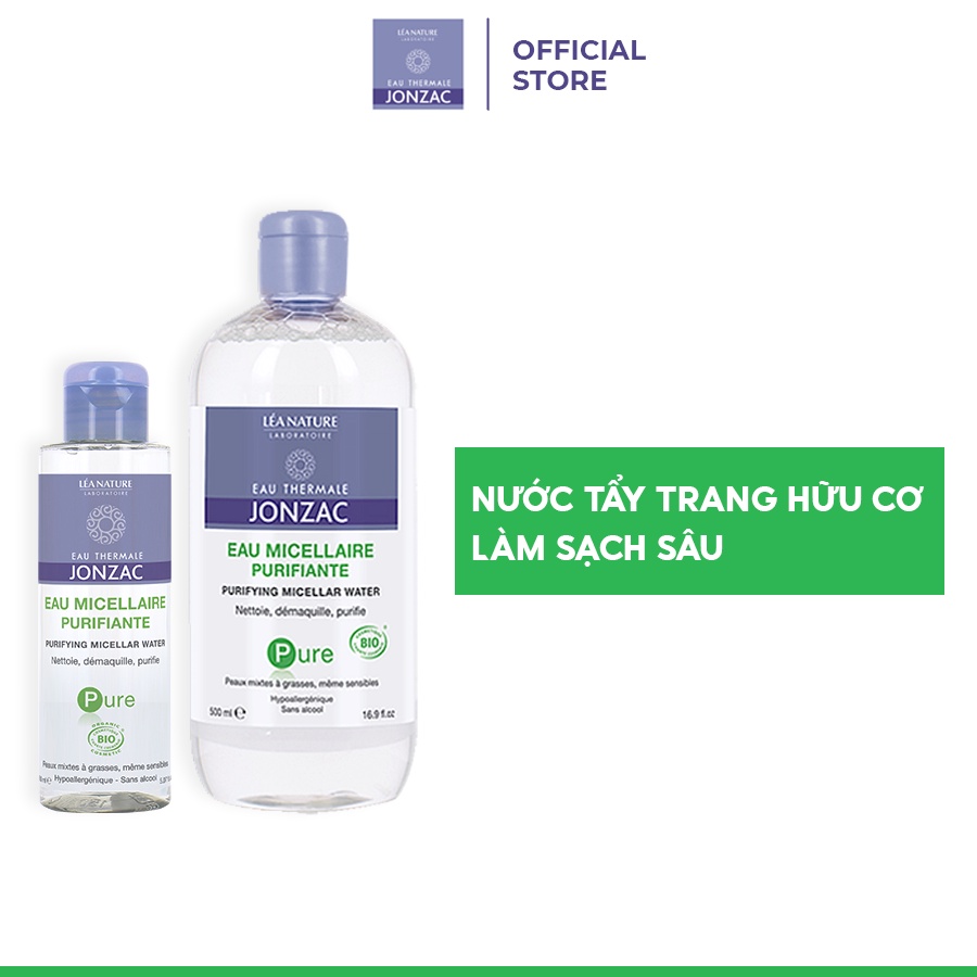 Nước Tẩy Trang Hữu Cơ Dịu Nhẹ Dành Cho Mọi Loại Da Eau Thermale Jonzac Micellar Water 500ml