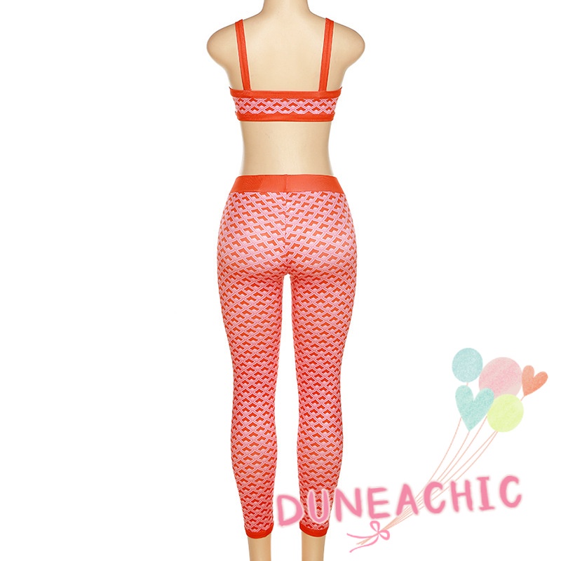 DUNEA Set Áo 2 Dây Lửng + Quần Dài Ống Rộng Thời Trang Nữ