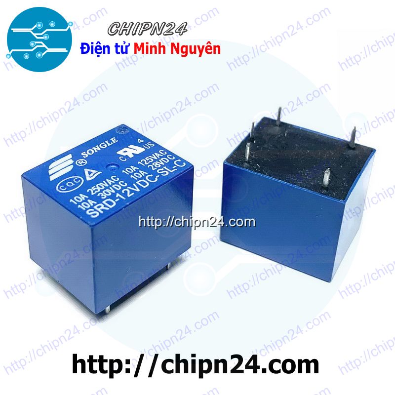 [2 CON] RELAY 5 CHÂN 12V-10A SRD-12VDC-SL-C (5P12V10A)