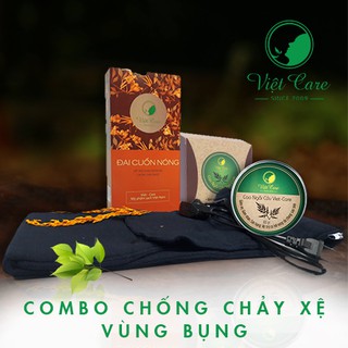 Bộ chống chảy xệ vùng bụng Vietcare ( 1 đai quấn nóng , 1 Cao ngải cứu)