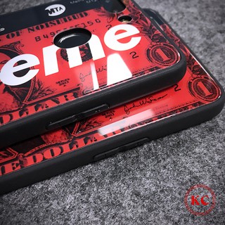 Ốp lưng kính iphone Supreme dollar