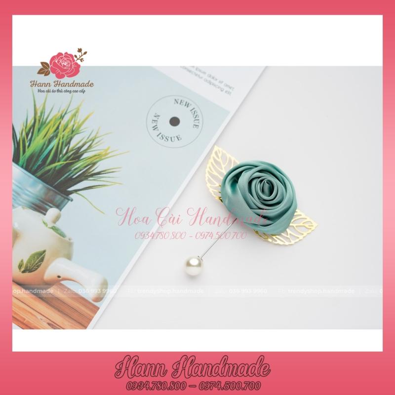 Hoa cài áo, trâm ghim cài váy nữ handmade phối phụ kiện cao cấp sang trọng [HANN- Hoa cài áo, pk thời trang]