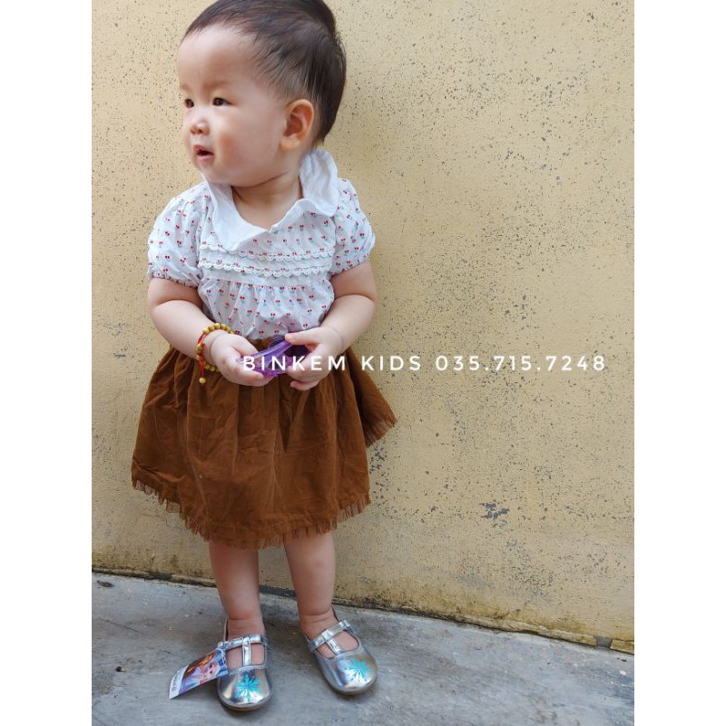 Chân váy nhung tăm cho bé