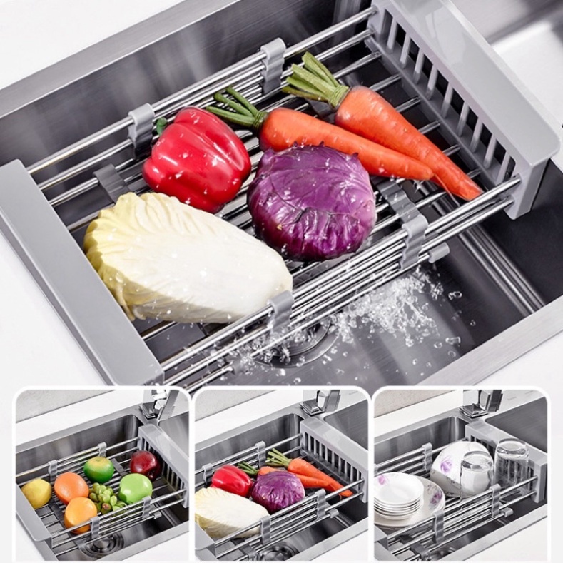 Rổ INOX đa năng Gác Chậu Rửa CHÉN Bát