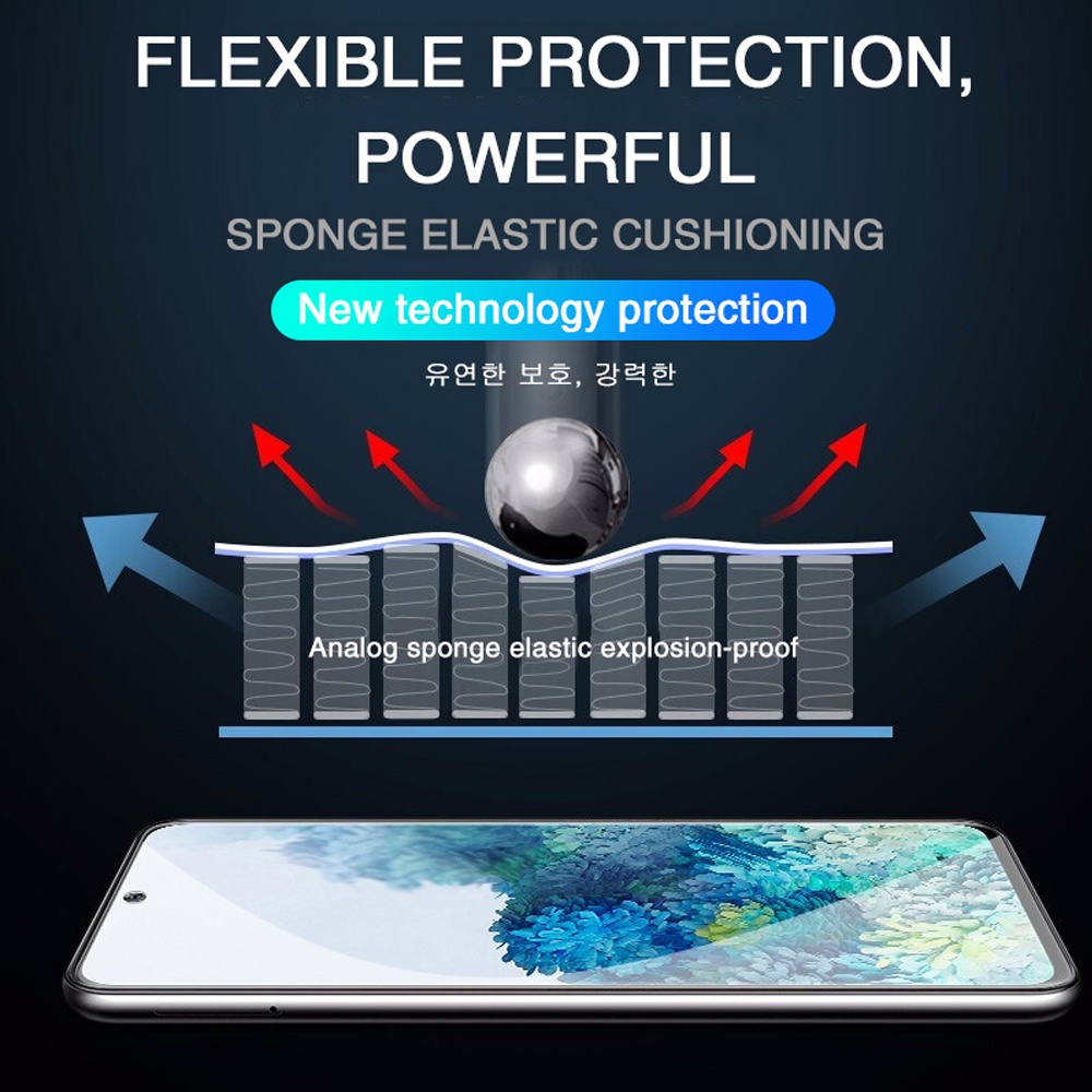 Ốp Điện Thoại Hydrogel Đính Kim Cương Bảo Vệ Toàn Diện Cho iPhone 14 13 12 11 Pro Max X XR XS 6 6S 7 8 Plus