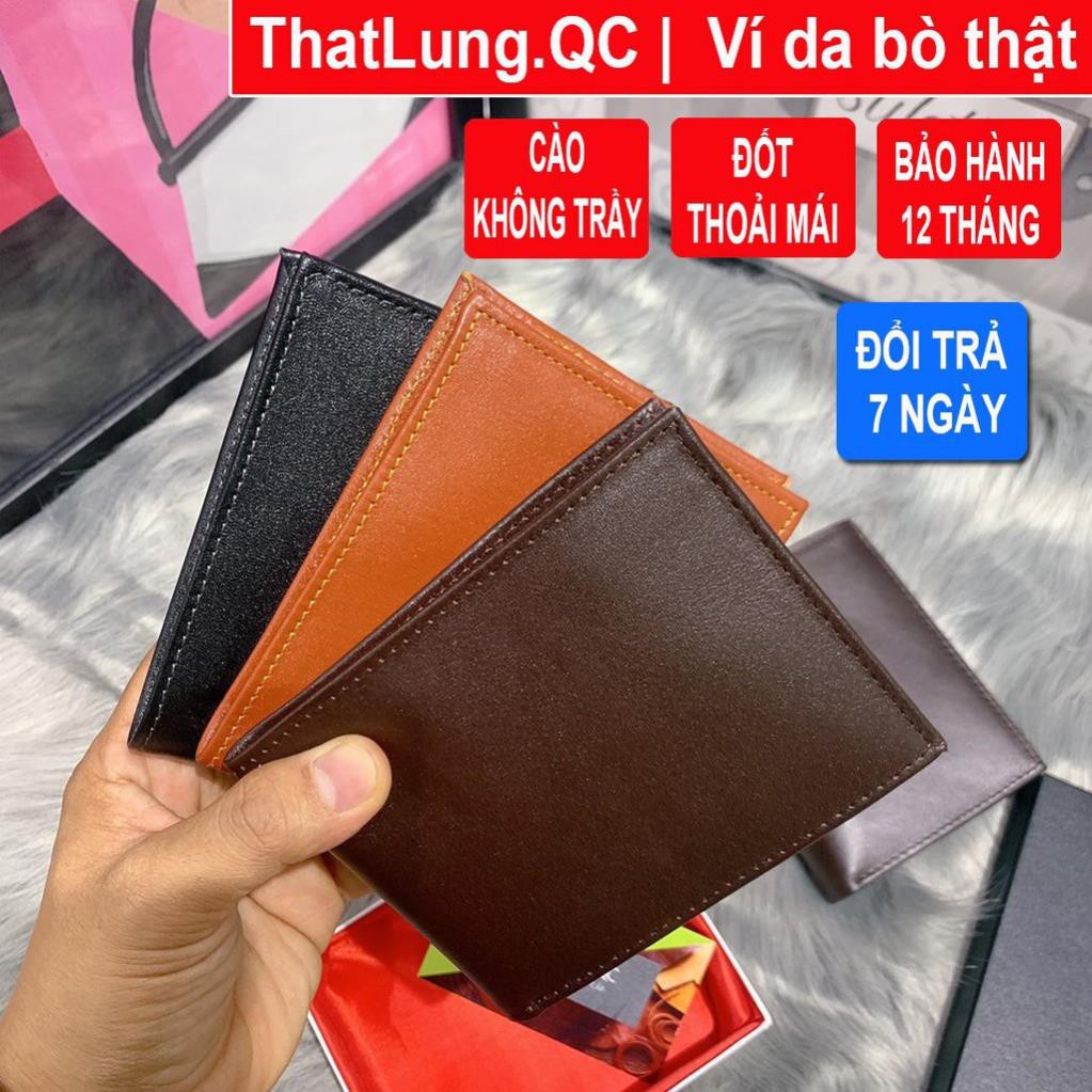 [SALE SỐC] VÍ NAM DA BÒ THẬT BẢO HÀNH 12 THÁNG  ྇