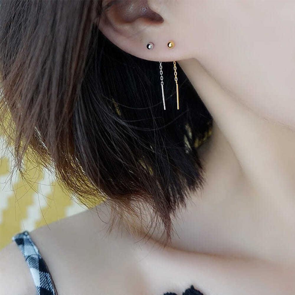 Bông Tai Dáng Ngắn Thiết Kế Đơn Giản Sáng Tạo Phong Cách Hàn Quốc Cho Nữ