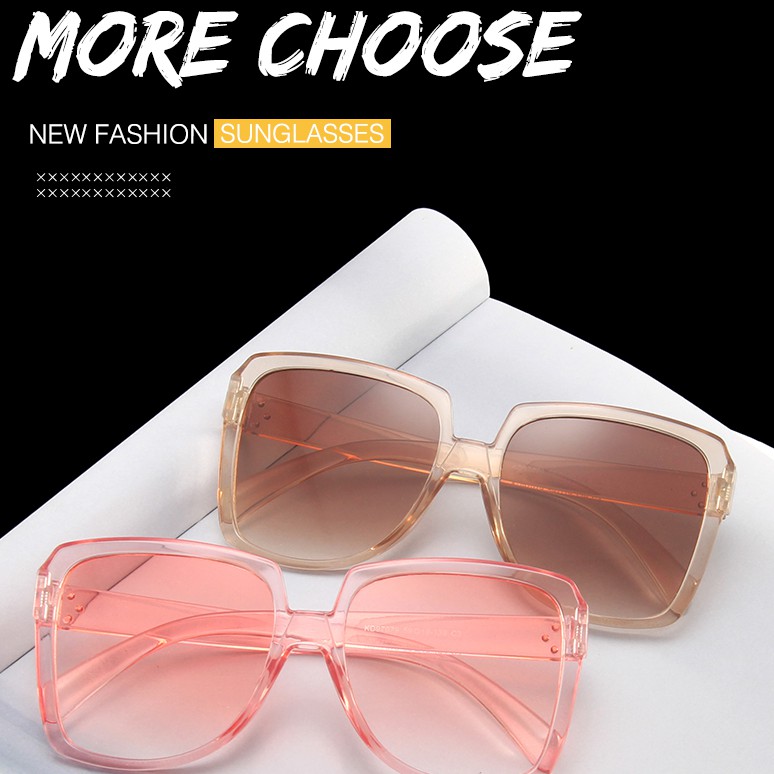 Kính mát chống tia UV400 gọng vuông phong cách Vintage cho nữ