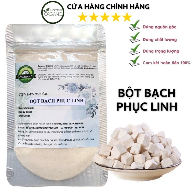 BỘT BẠCH PHỤC LINH NGUYÊN CHẤT 100% [ UỐNG - LÀM ĐẸP -TRẮNG MỊN - XOÁ THÂM NÁM- NẾP NHĂN]