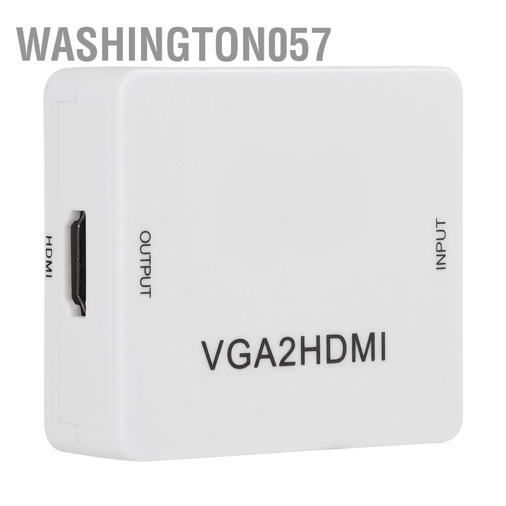 Washington057 Bộ chuyển đổi Mini VGA sang HDMI 1080P VGA2HDMI cho PC Máy tính xách tay DVD HDTV chiếu