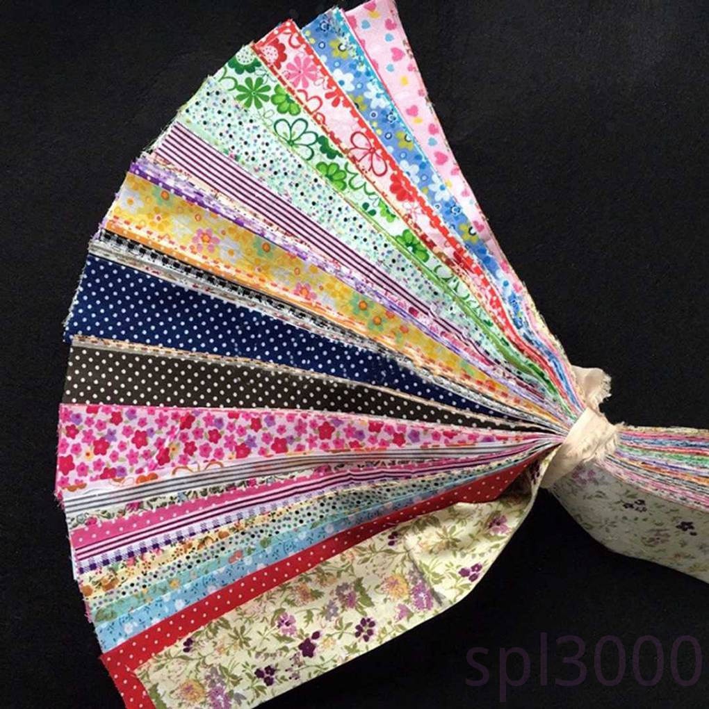 Set 30 Miếng Vải Cotton Họa Tiết Chấm Bi Cho Búp Bê
