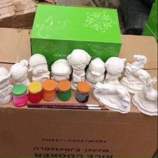 Set 10 tượng tô màu cho bé