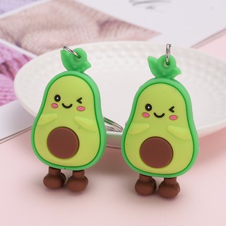 Móc khóa quả bơ mắt nhéo 1 bên kute treo balô treo móc khóa