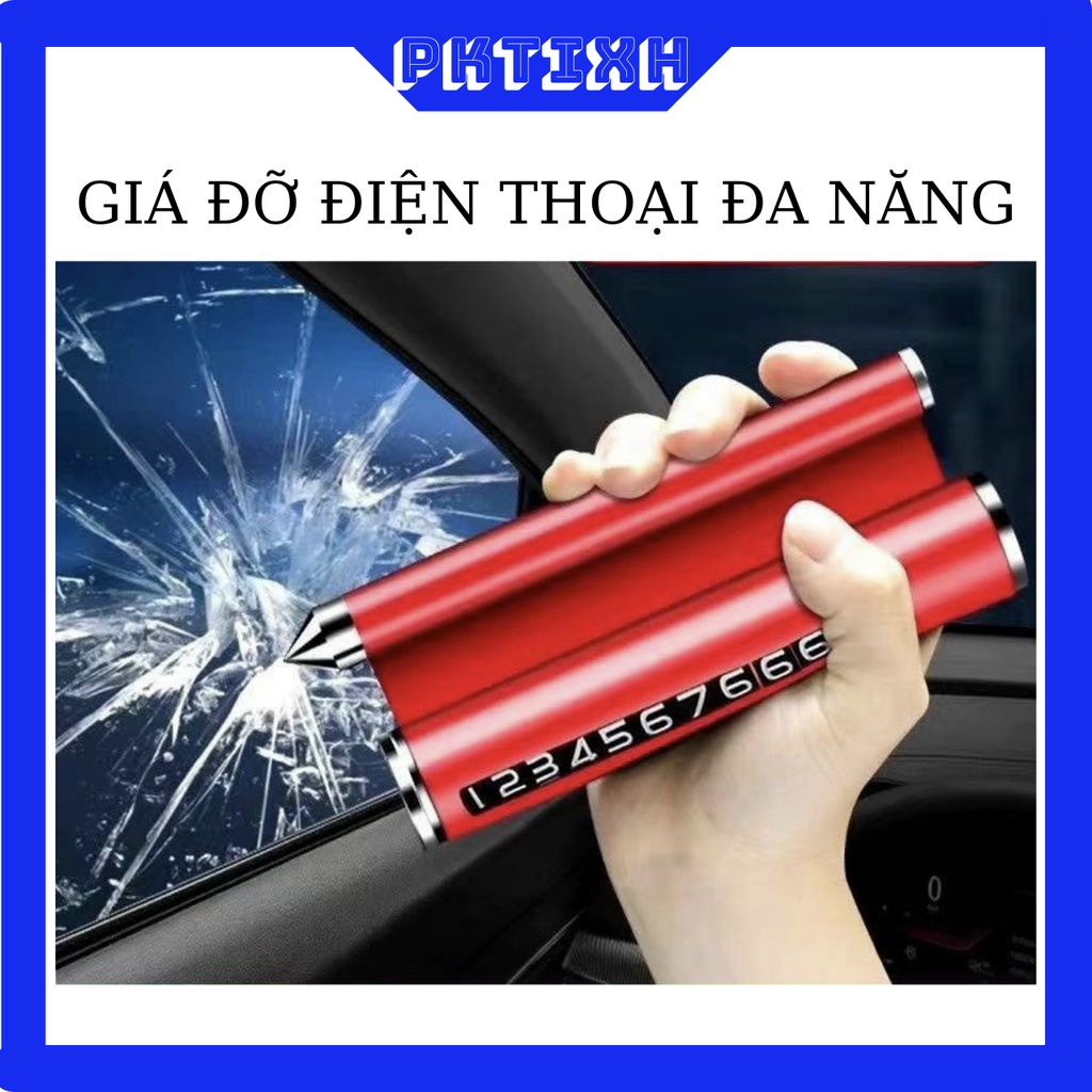 Gía đỡ điện thoại 3 in1 kiêm bảng số điện thoại và phá kính tặng kèm thanh sáp thơm dùng cho ô tô (Hàng loại 1) GĐĐT01