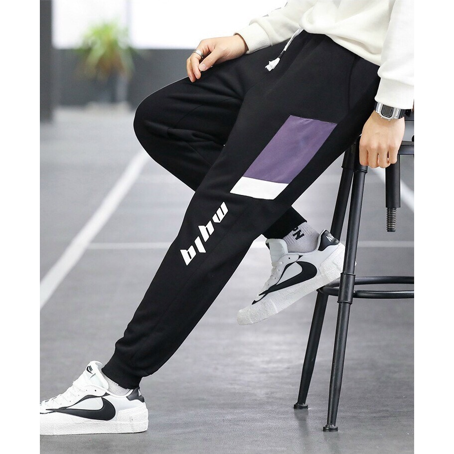 Quần Dài Nam Nữ Unisex Chất Vải Thun Dọc Tím Mula MQU076