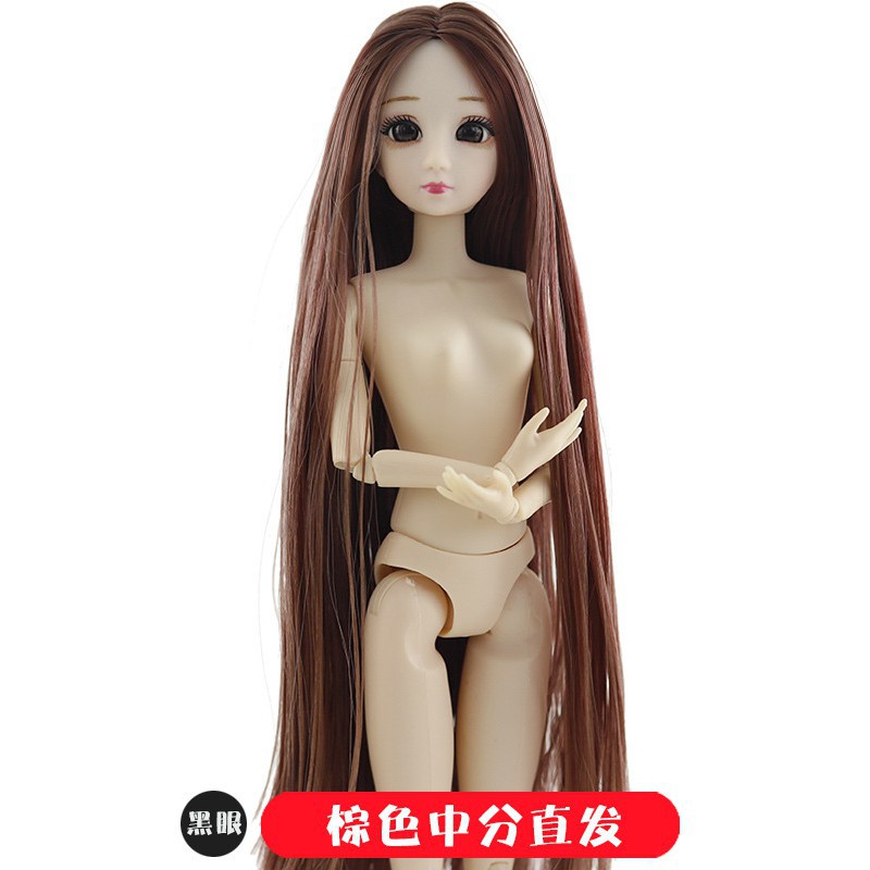 Búp Bê Công Chúa Tóc Dài 3D Thời Trang Tỉ Lệ 1 / 6 30cm