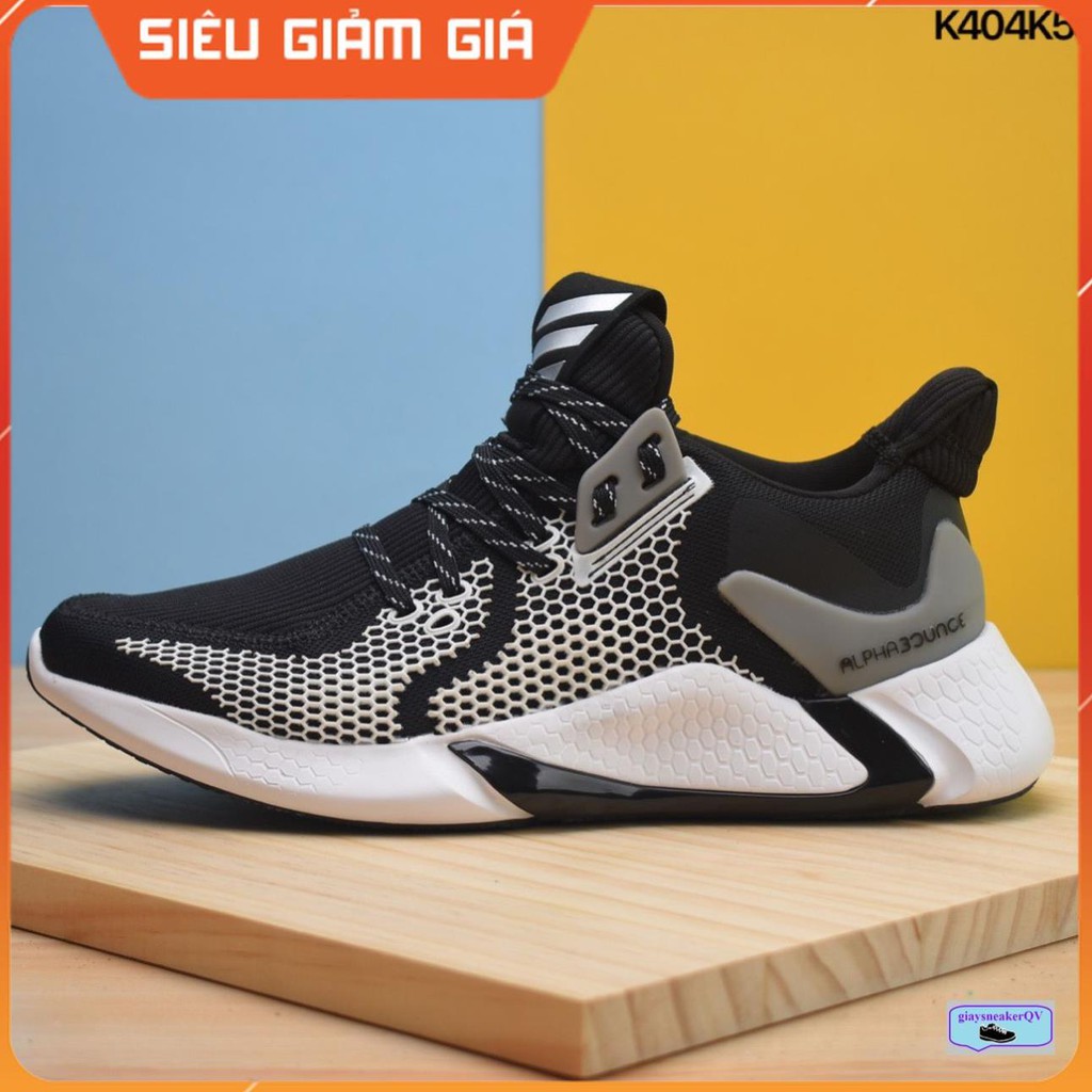 Giày thể thao sneaker nam nữ ALPHABOUNCE instinct M 2020 full đen đế trắng, giày Alphabounce 2020 (G