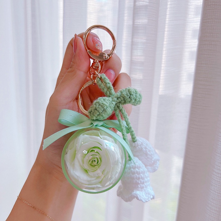 Móc Khóa Hoa Lily 2 Lily of The Valley Immortal Sáng Tạo Làm Quà Tặng