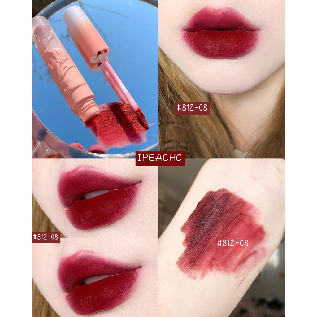 Son Kem Lì Chất Nhung Lì Không Dính Thành Cốc Mịn Lì và Chống Thấm Nước Vỏ Chiếc Nơ Điêu Khắc Cao Cấp