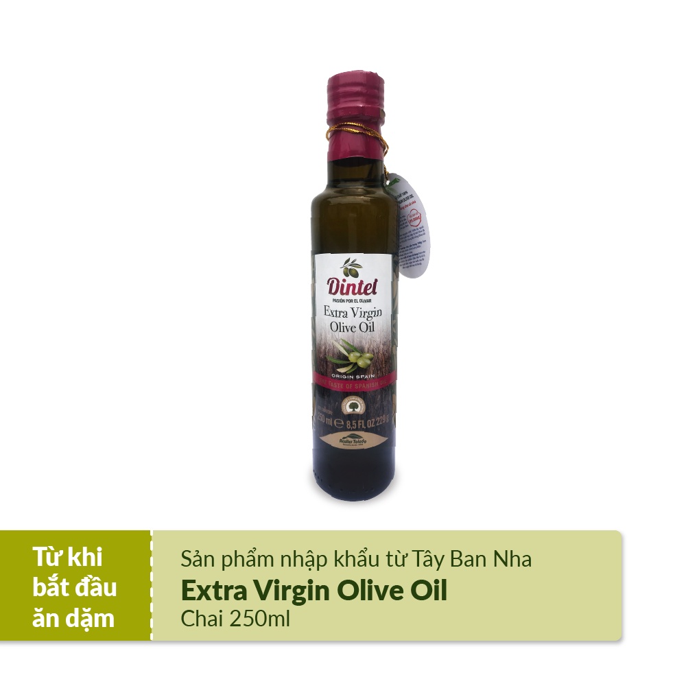 Dầu Olive Dintel Extra Virgin Siêu Nguyên Chất BURINE Dầu Ăn Dặm Cho Bé Nhập Khẩu 100% Tây Ban Nha 250ml