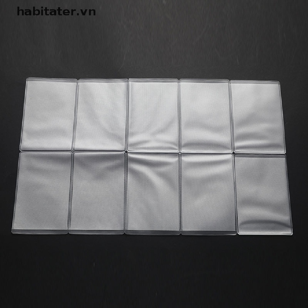 Set 10 Túi Đựng Thẻ Tín Dụng Bằng PVC Trong Suốt Chống Nước