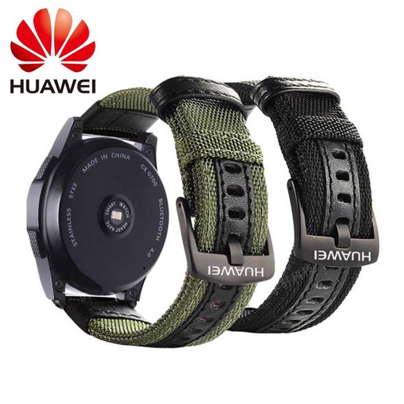 Dây Đeo Bằng Da nylon 22mm Cho Đồng Hồ huawei gt3 46mm / gt2 46mm / pro / gt2e / watch3pro honor magic2 46mm / gs pro