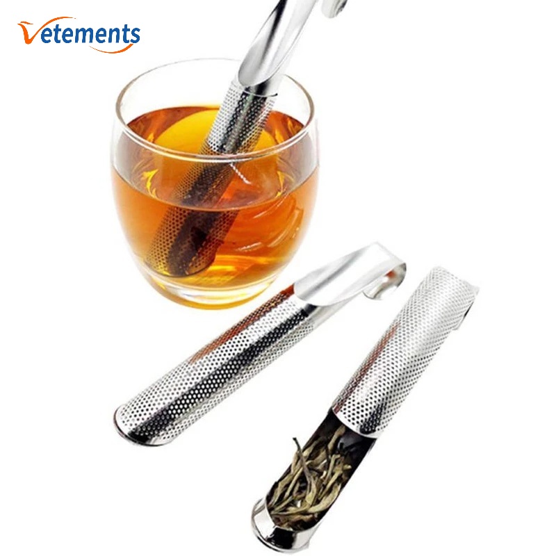 1 Dụng Cụ Lọc Trà Đa Năng Hình Ống Dài Bằng Thép Không Gỉ