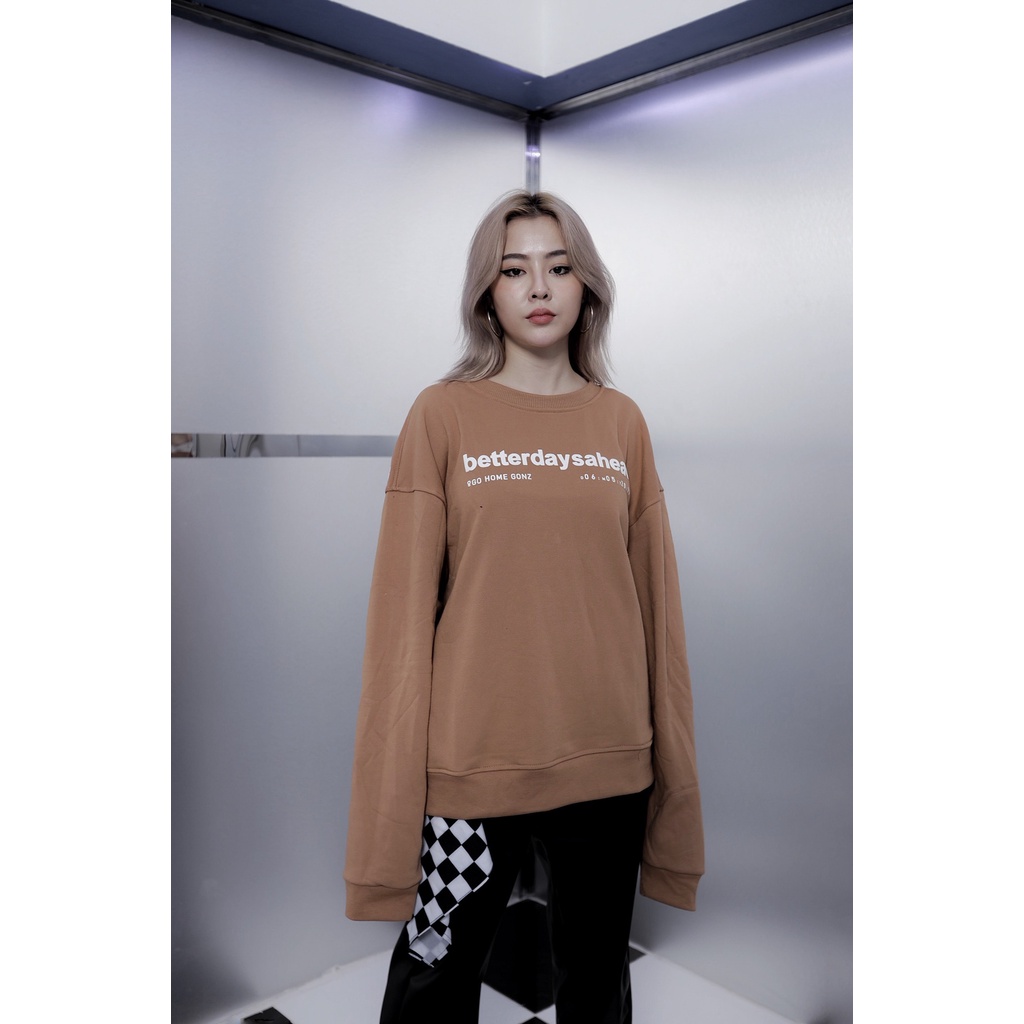 Áo Sweater Form Rộng Mùa Đông Sweater Betterdaysahead Gonz - Màu Nâu