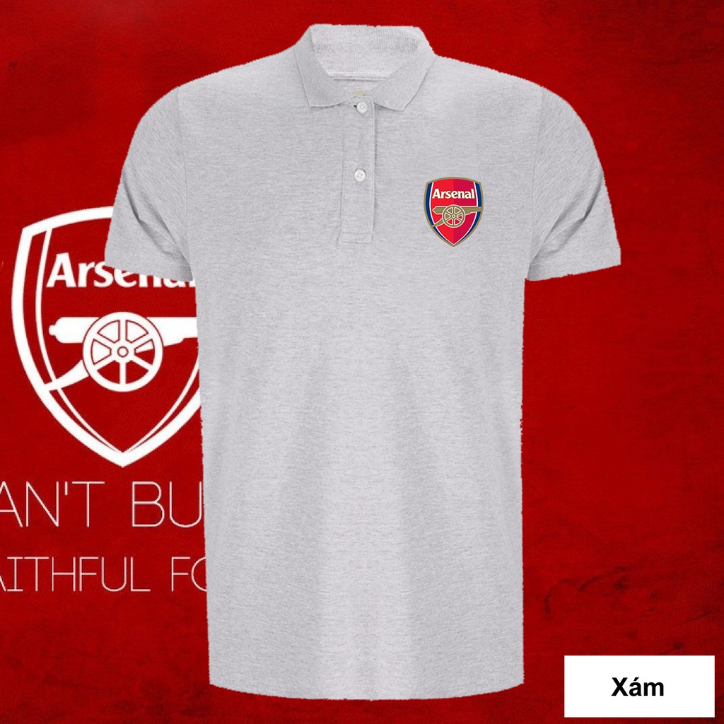 Áo thun polo cổ bẻ ngắn tay Arsenal cao cấp vải đẹp không bông xù trẻ trung sang trọng