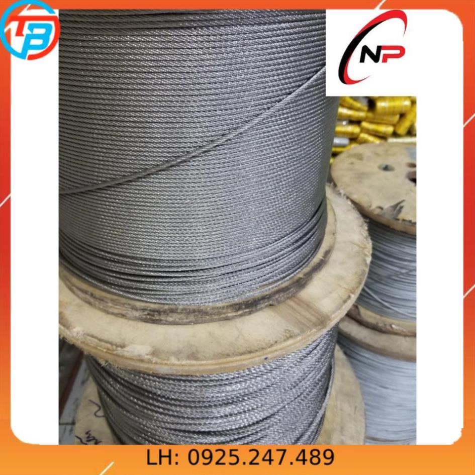 10 Mét dây cáp INOX 304 chống rỉ sét tặng kèm 2 tăng đơ,4 ốc siết cáp làm dây phơi quần áo.. Gồm các size 2mm 3mm 4mm 5m