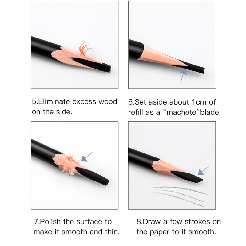 Bút Chì Kẻ Lông Mày Tự Nhiên Không Thấm Nước brroa Màu Sắc