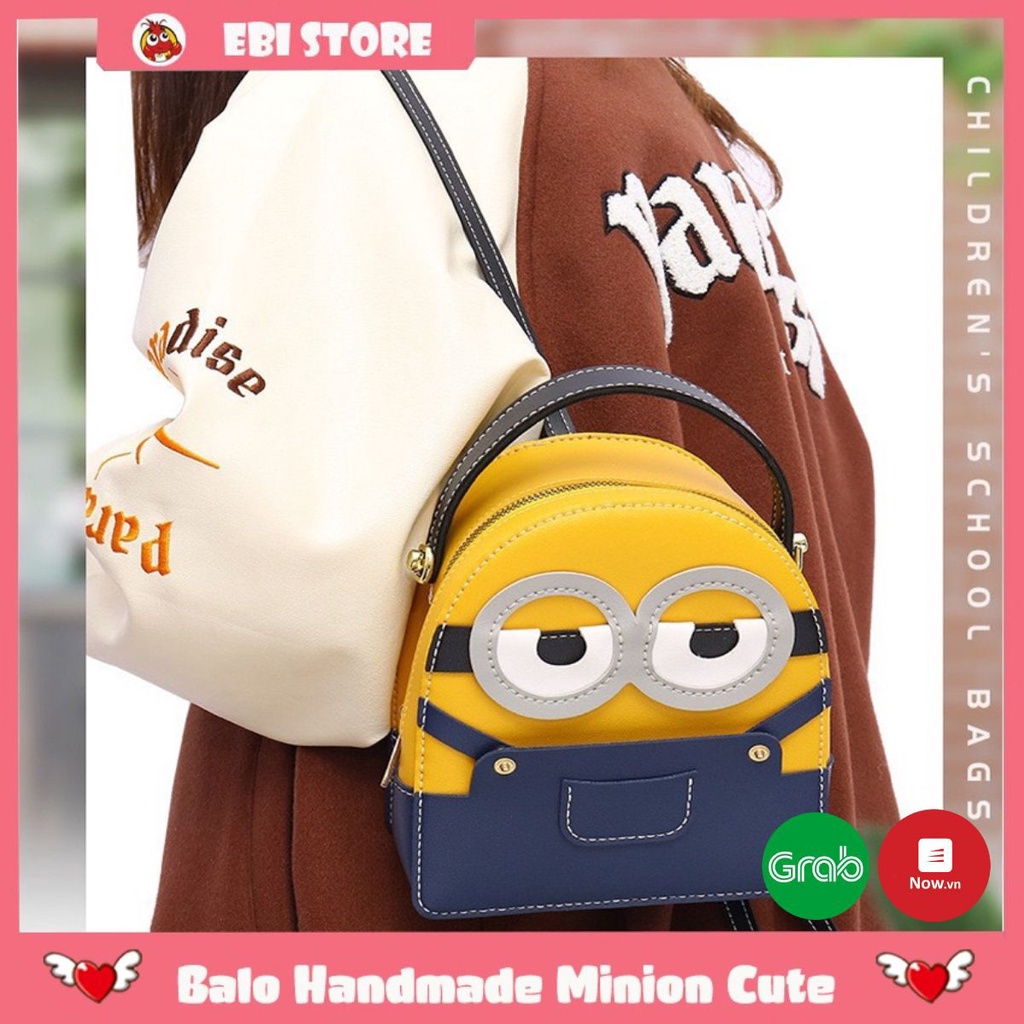 Balo Handmade Mini Hình Minion ❤️ Ebi Store - Freeship ❤️ Set Nguyên Liệu Balo Khâu Tay Cực Đáng Yêu Siêu Ngầu