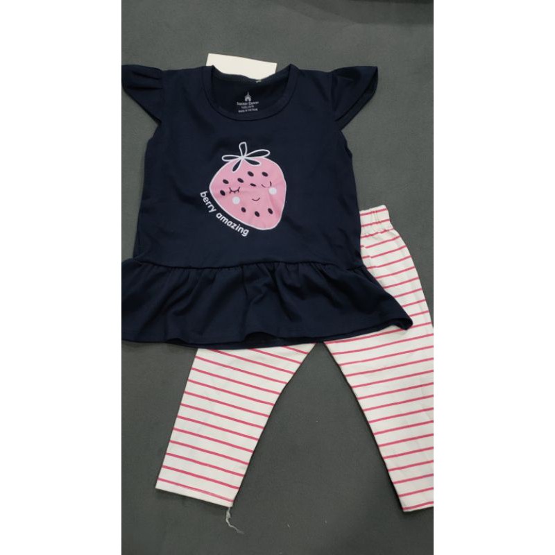 Bộ ngố thun cotton cho bé gái