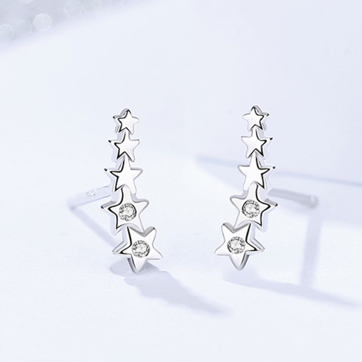 Bông Tai Nữ 5 Ngôi Sao Nhỏ Xinh Bạc 925 Cao Cấp S633