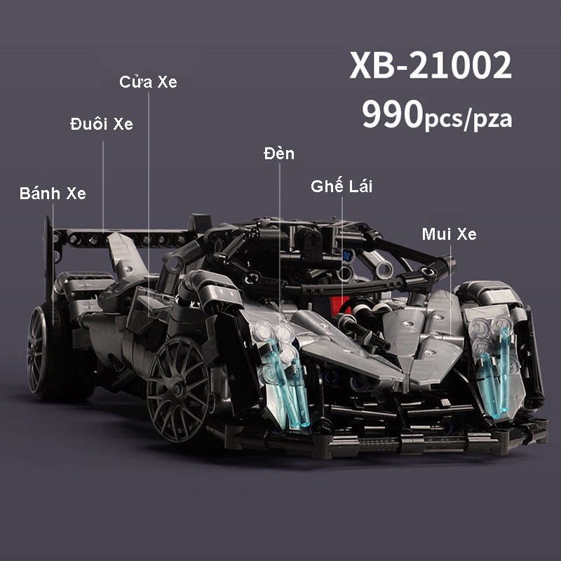 Đồ Chơi Lắp Ráp Kiểu Lego Technic Siêu Xe Starcastle Điều Khiển Từ Xa RC Model XB21001-02 Với 900+ Chi Tiết